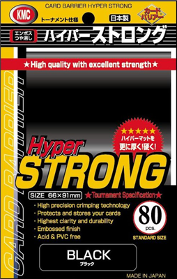 KMC Standard Sleeves - Hyper Strong: Black (80)