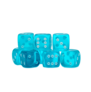 Gemstone Dice 15mm D6 (8)(multiple colors)