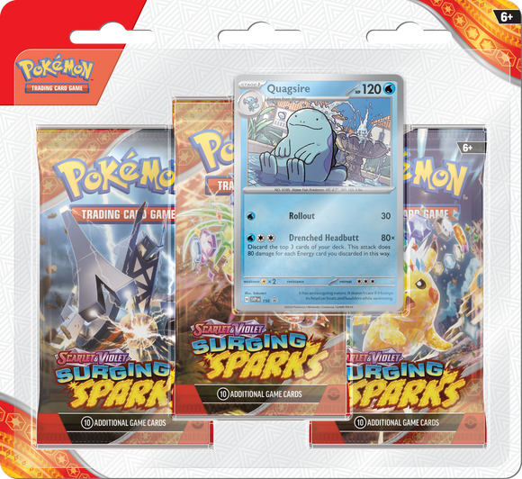 Pokémon TCG: Scarlet & Violet - Surging Sparks Blister 3-Pack: Quagsire